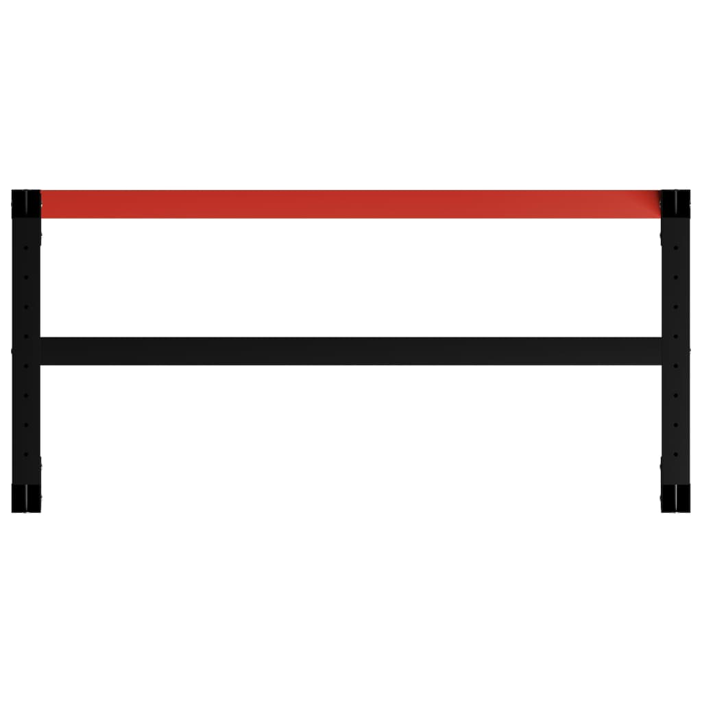 Cadre de banc de travail Métal 120x57x79 cm Noir et rouge - XIOS