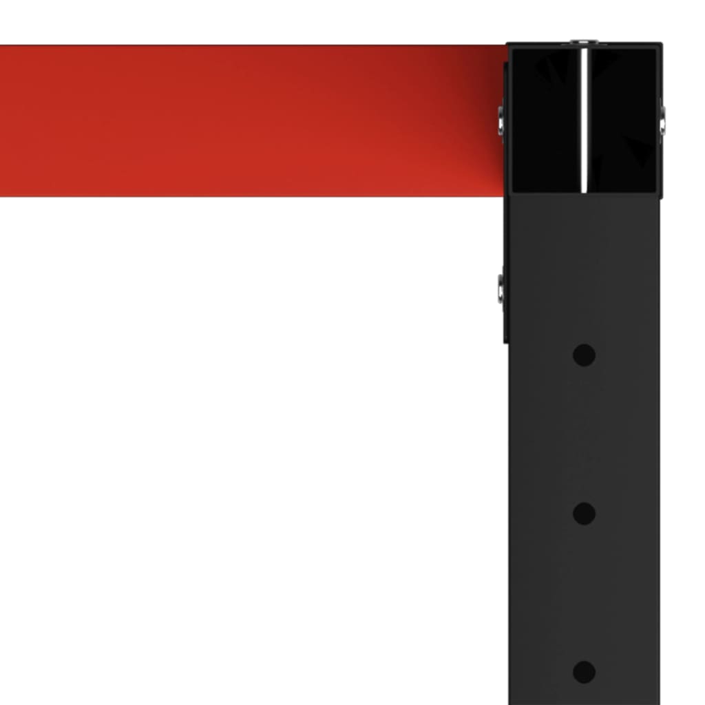 Cadre de banc de travail Métal 120x57x79 cm Noir et rouge - XIOS