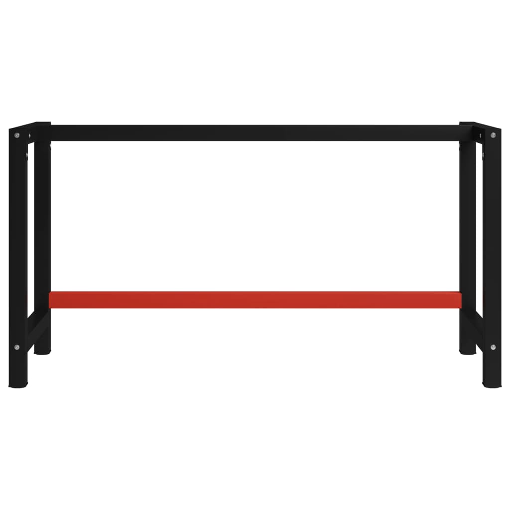 Cadre de banc de travail Métal 150x57x79 cm Noir et rouge - XIOS