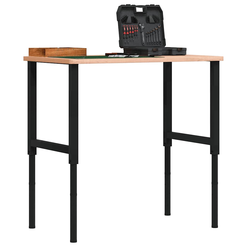 Cadres d'établi réglables 2 pcs Métal 55x(69-95,5) cm Noir - XIOS