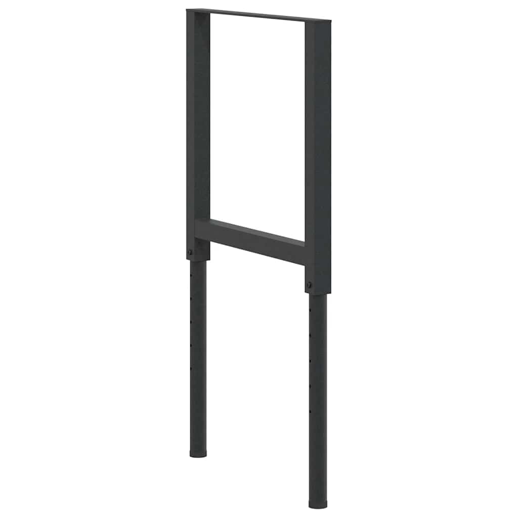 Cadres d'établi réglables 2 pcs Métal 55x(69-95,5) cm Noir - XIOS
