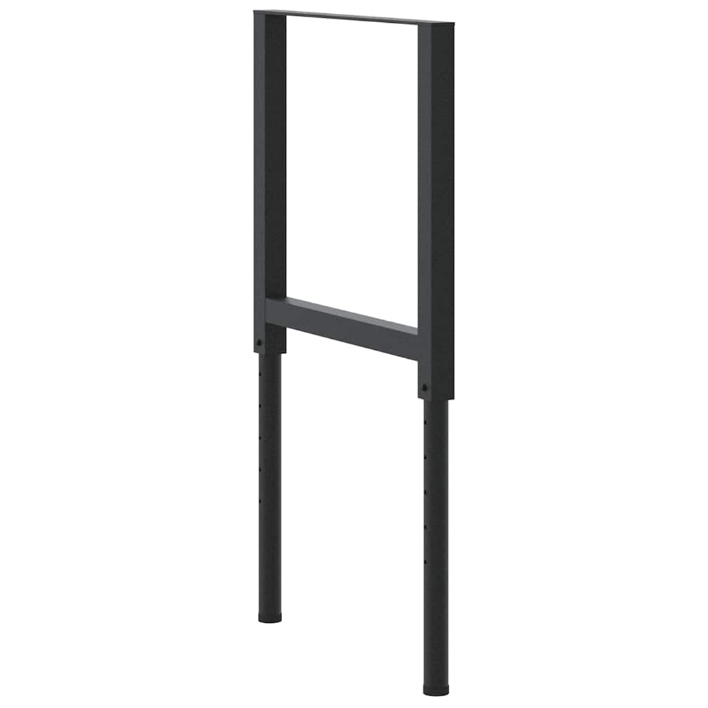 Cadres d'établi réglables 2 pcs Métal 55x(69-95,5) cm Noir - XIOS