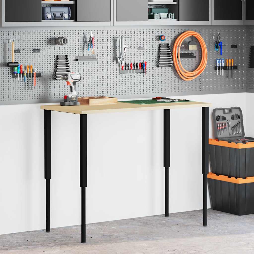 Cadres d'établi réglables 2 pcs Métal 55x(69-95,5) cm Noir - XIOS