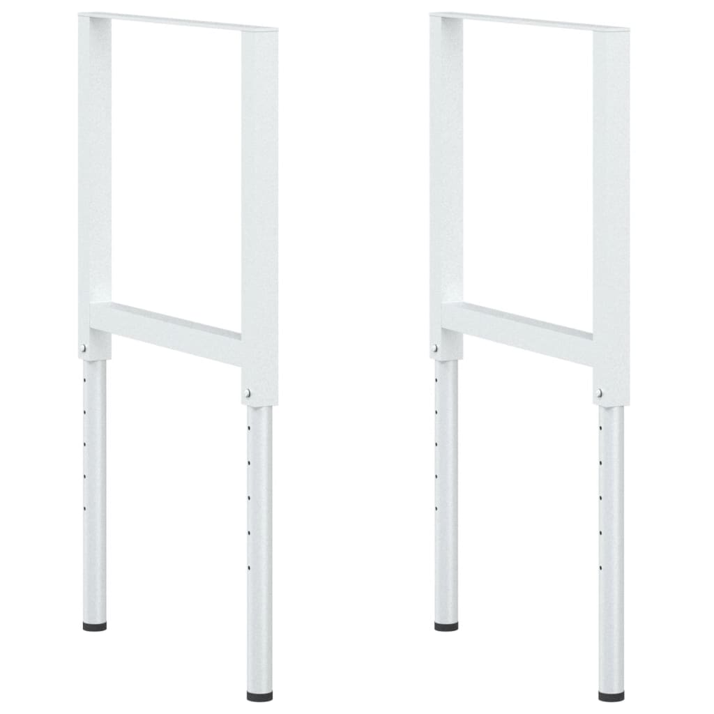 Cadres d'établi réglables 2 pcs Métal 55x(69-95,5) cm Gris - XIOS