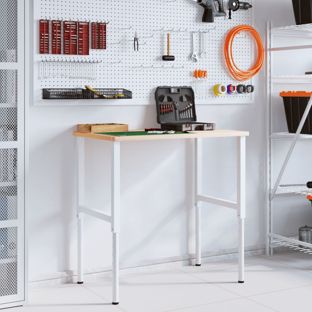 Cadres d'établi réglables 2 pcs Métal 55x(69-95,5) cm Gris - XIOS