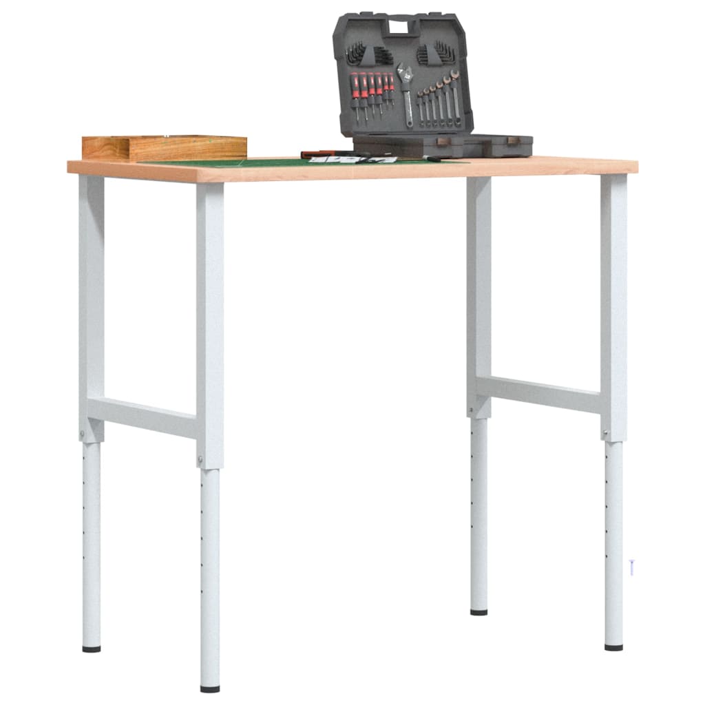 Cadres d'établi réglables 2 pcs Métal 55x(69-95,5) cm Gris - XIOS