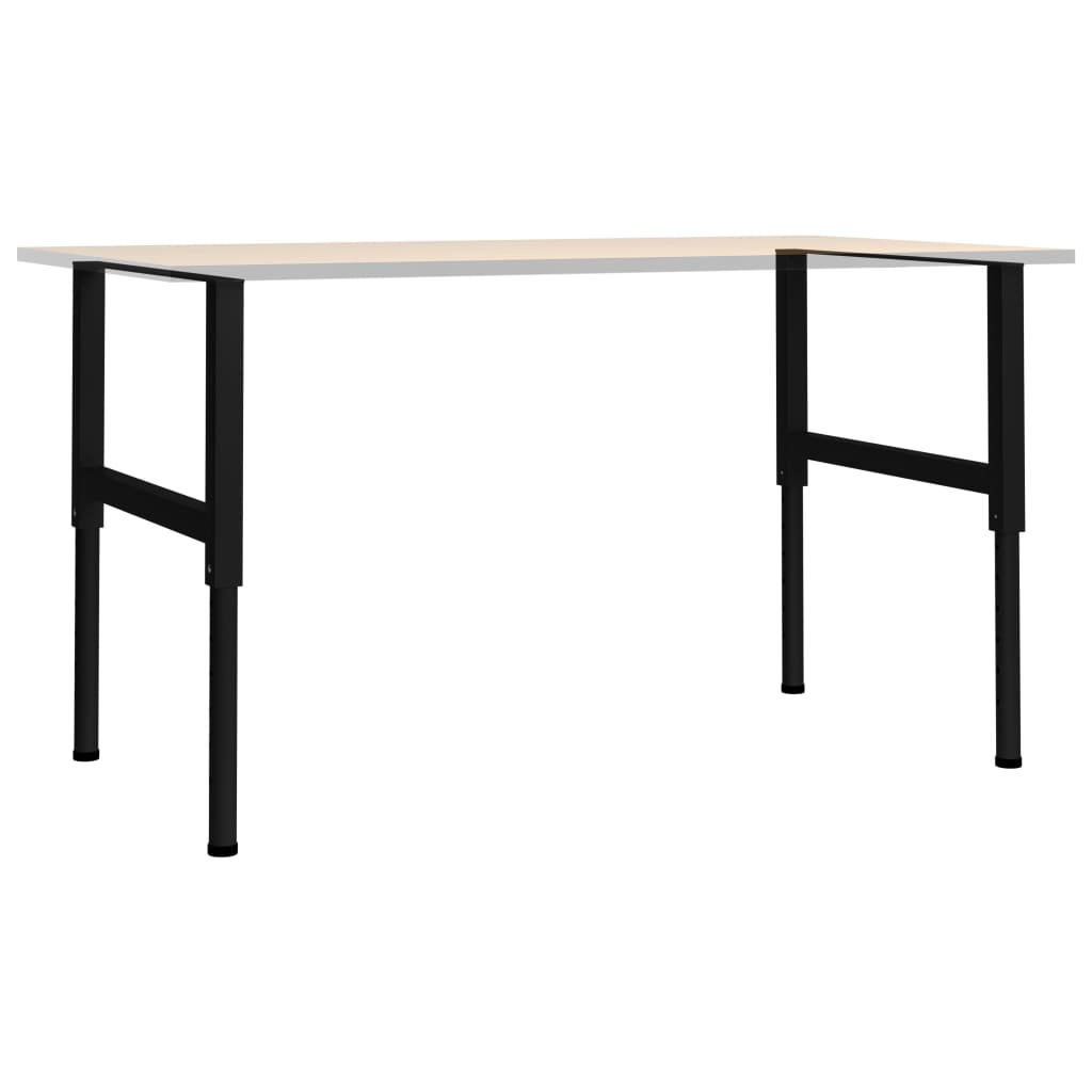 Cadres d'établi réglables 2 pcs Métal 85x(69-95,5) cm Noir - XIOS