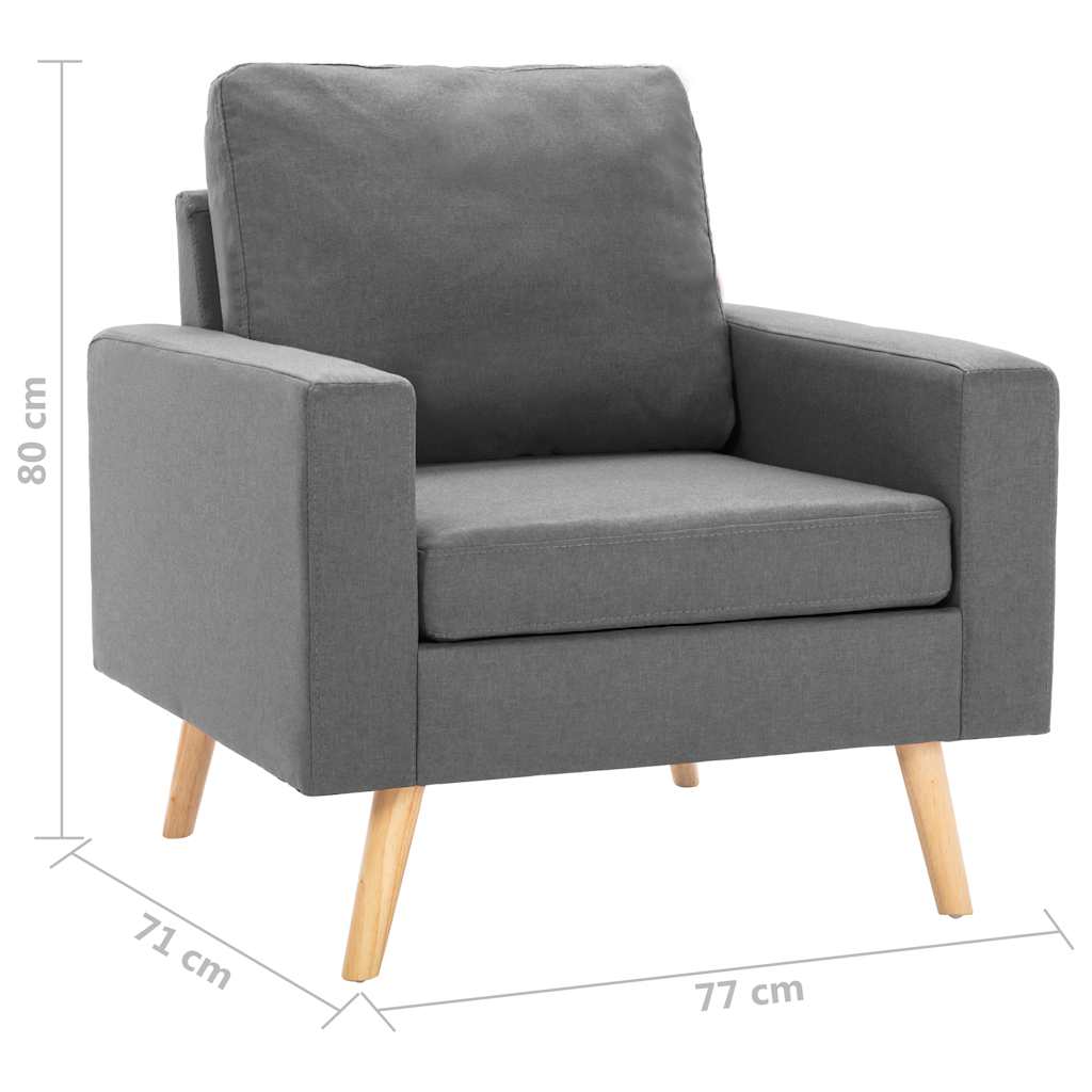 Ensemble de canapés 2 pcs Tissu Gris clair - XIOS