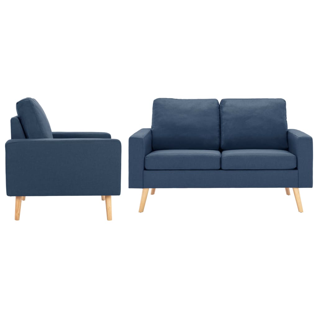 Ensemble de canapé 2 pcs Tissu Bleu - XIOS
