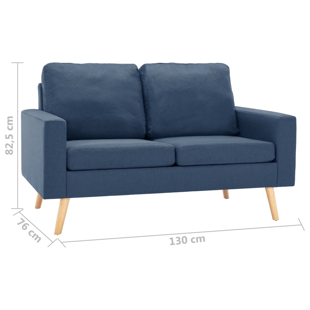 Ensemble de canapé 2 pcs Tissu Bleu - XIOS