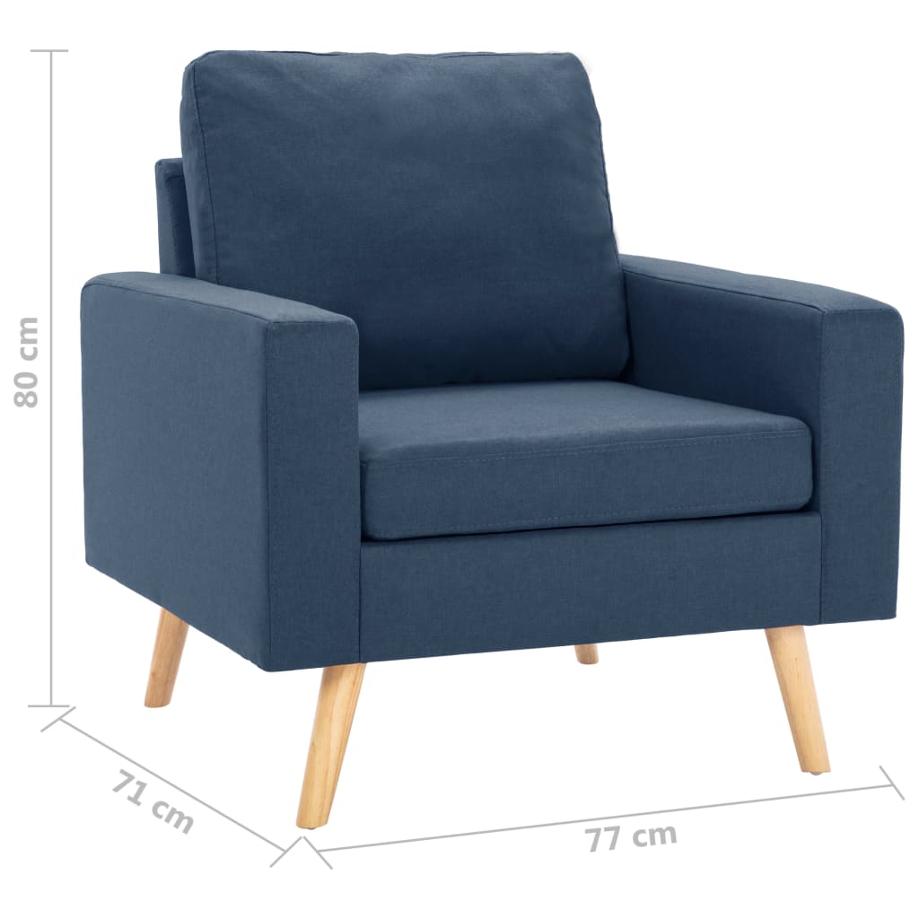 Ensemble de canapé 2 pcs Tissu Bleu - XIOS