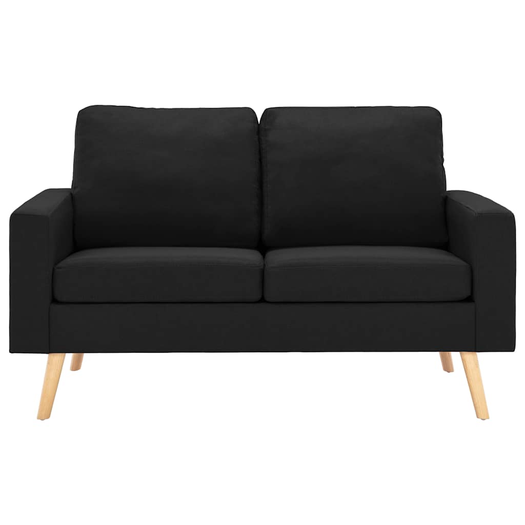 Ensemble de canapés 2 pcs Tissu Noir