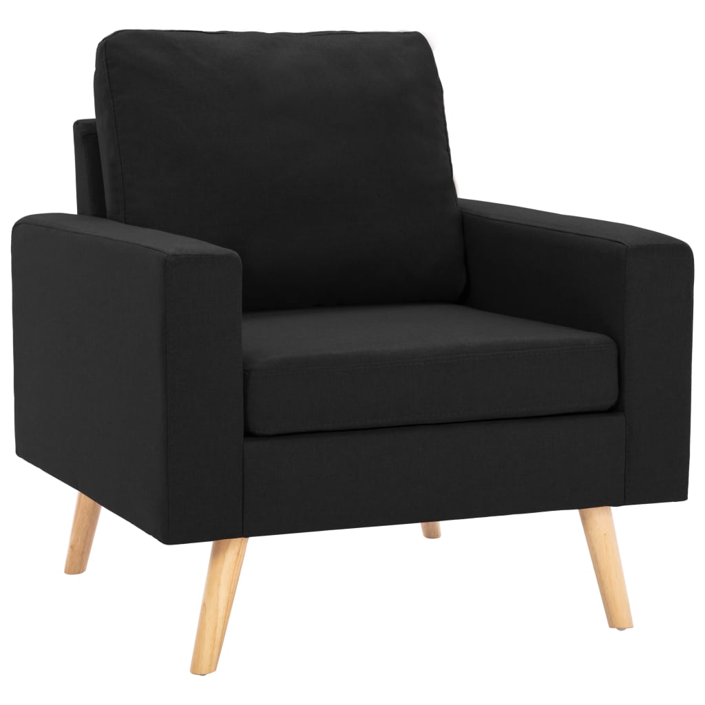 Ensemble de canapés 2 pcs Tissu Noir - XIOS