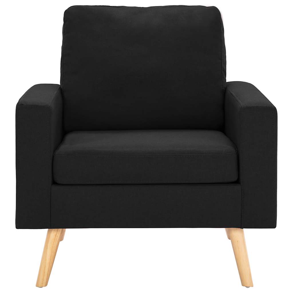Ensemble de canapés 2 pcs Tissu Noir - XIOS