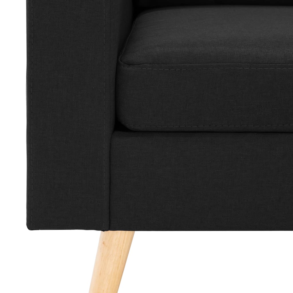 Ensemble de canapés 2 pcs Tissu Noir - XIOS