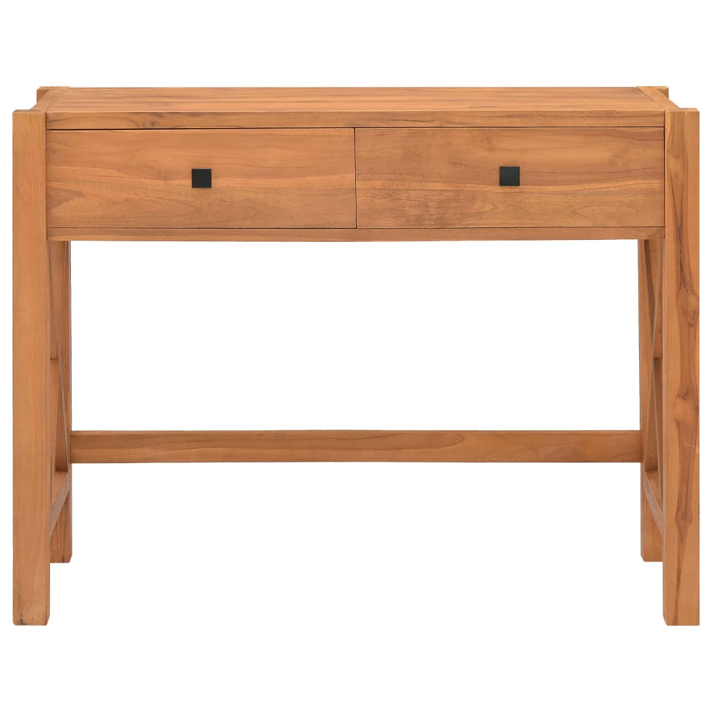 Bureau avec 2 tiroirs 100x40x75 cm Bois de teck - XIOS