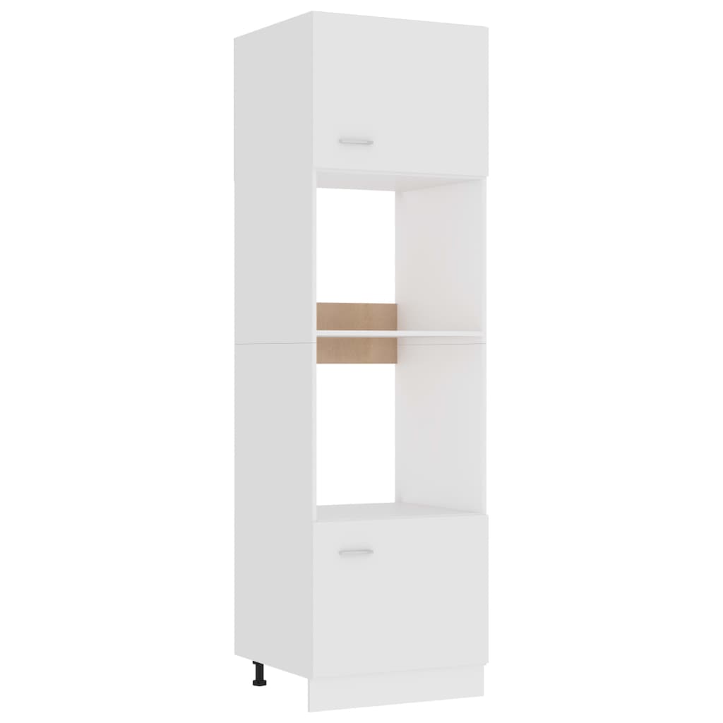 Meuble micro-ondes "Lyon" Blanc 60 x 57 x 207 cm Bois d'ingénierie - XIOS