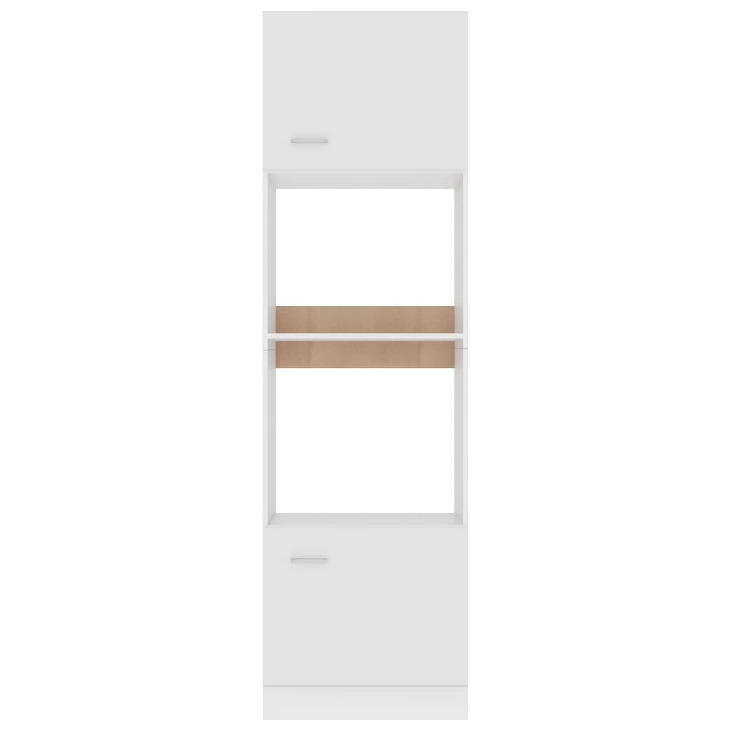 Meuble micro-ondes "Lyon" Blanc 60 x 57 x 207 cm Bois d'ingénierie - XIOS