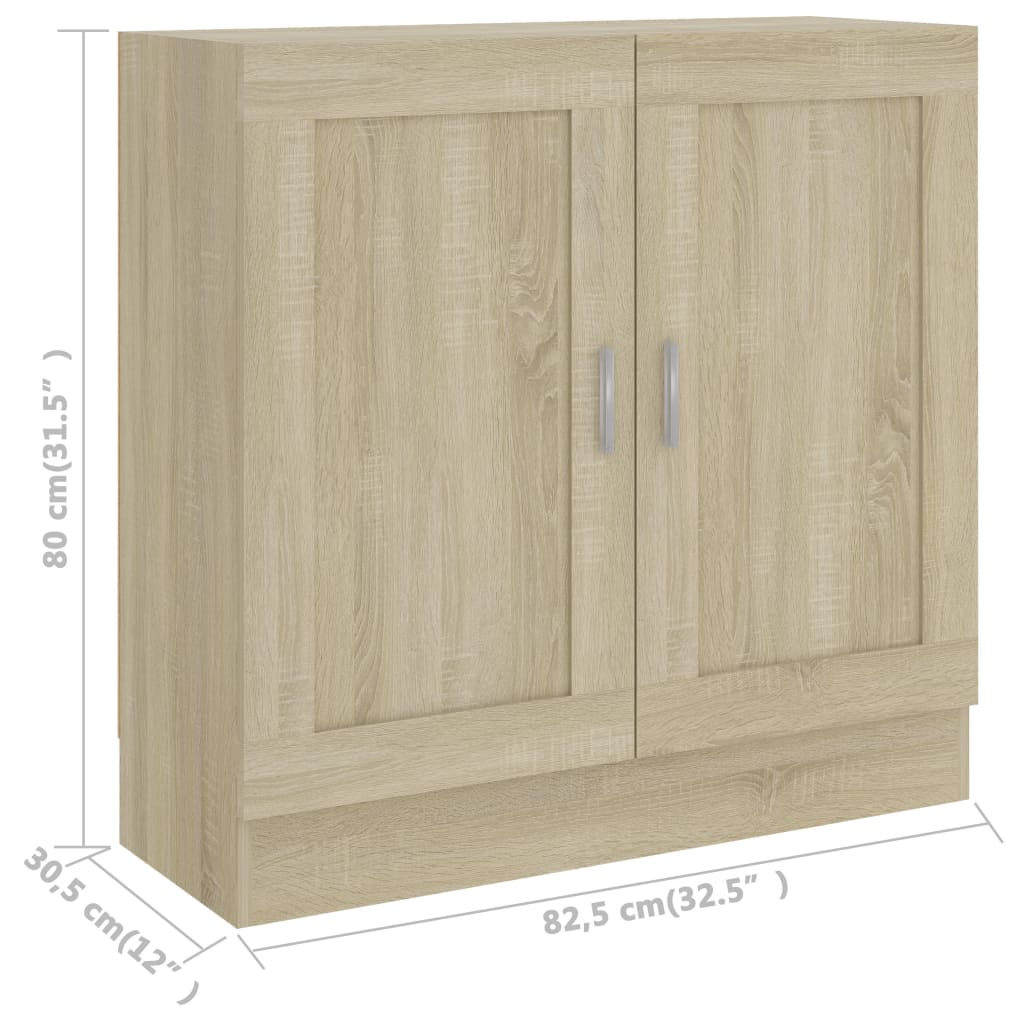 Bibliothèque Chêne sonoma 82,5x30,5x80 cm Bois d'ingénierie - XIOS