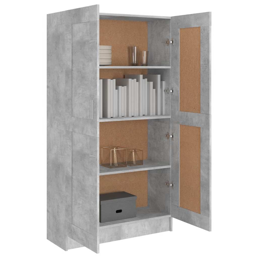 Bibliothèque Gris béton 82,5x30,5x150 cm Bois d’ingénierie - XIOS