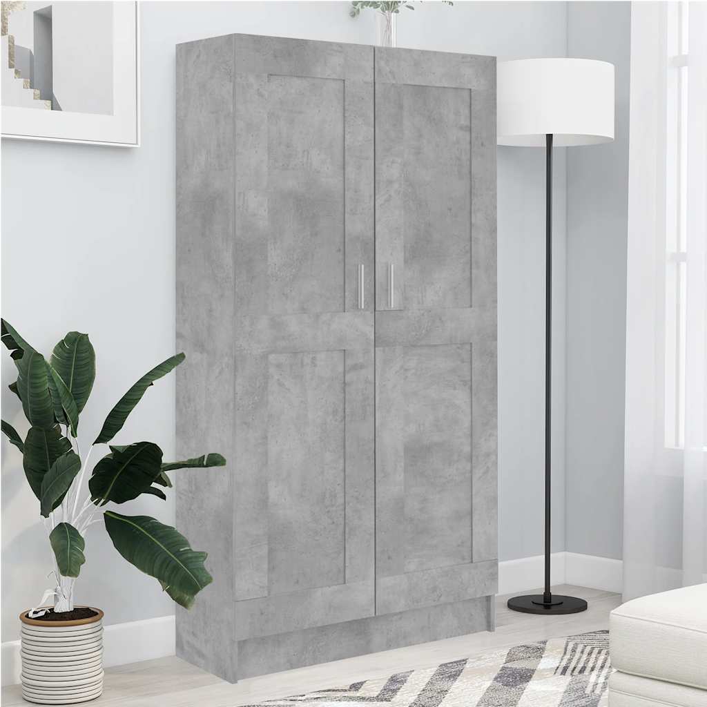 Bibliothèque Gris béton 82,5x30,5x150 cm Bois d’ingénierie - XIOS