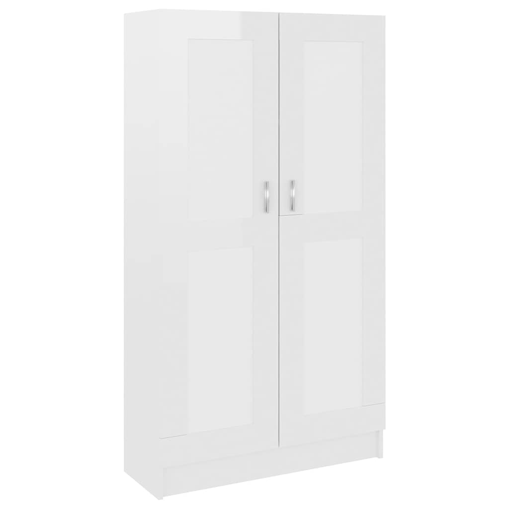 Bibliothèque Blanc brillant 82,5x30,5x150 cm Bois d’ingénierie - XIOS