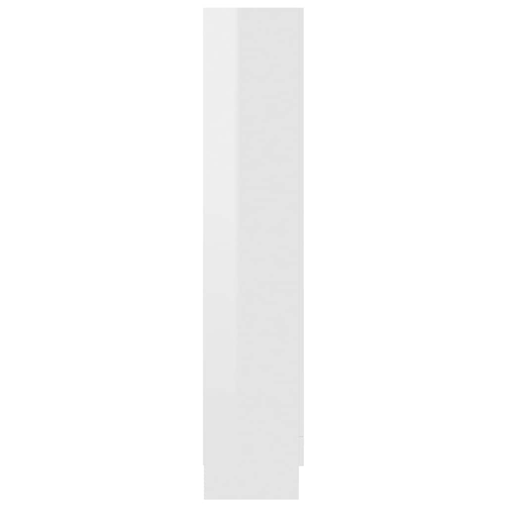 Bibliothèque Blanc brillant 82,5x30,5x150 cm Bois d’ingénierie - XIOS