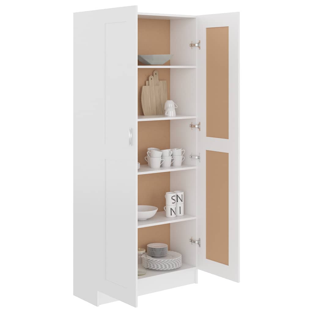 Bibliothèque Blanc 82,5x30,5x185,5 cm Bois d'ingénierie - XIOS