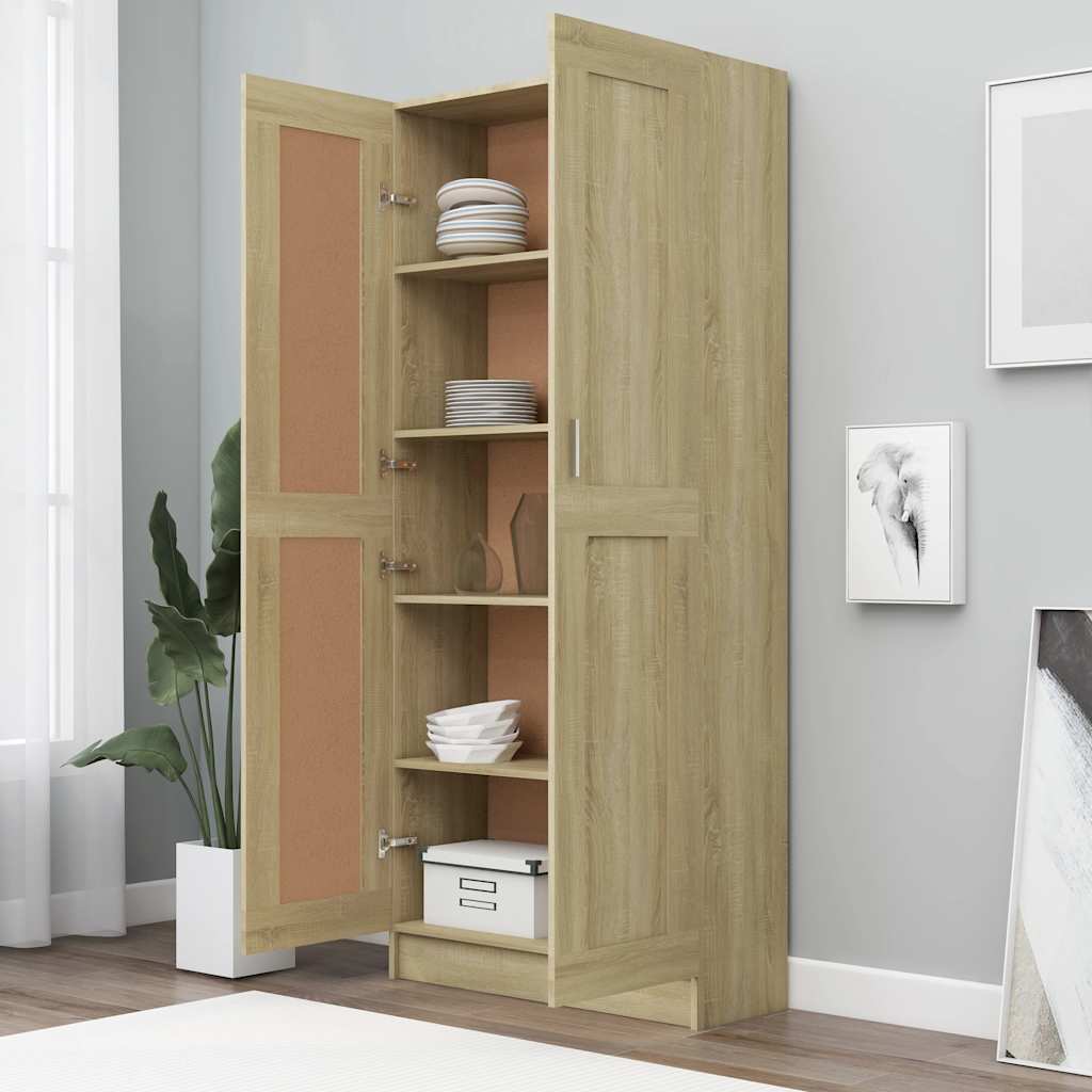 Bibliothèque Chêne sonoma 82,5x30,5x185,5 cm Bois d'ingénierie - XIOS