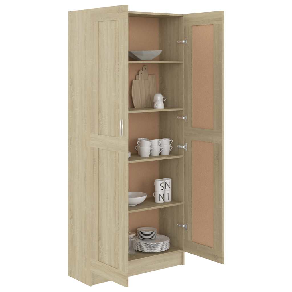 Bibliothèque Chêne sonoma 82,5x30,5x185,5 cm Bois d'ingénierie - XIOS