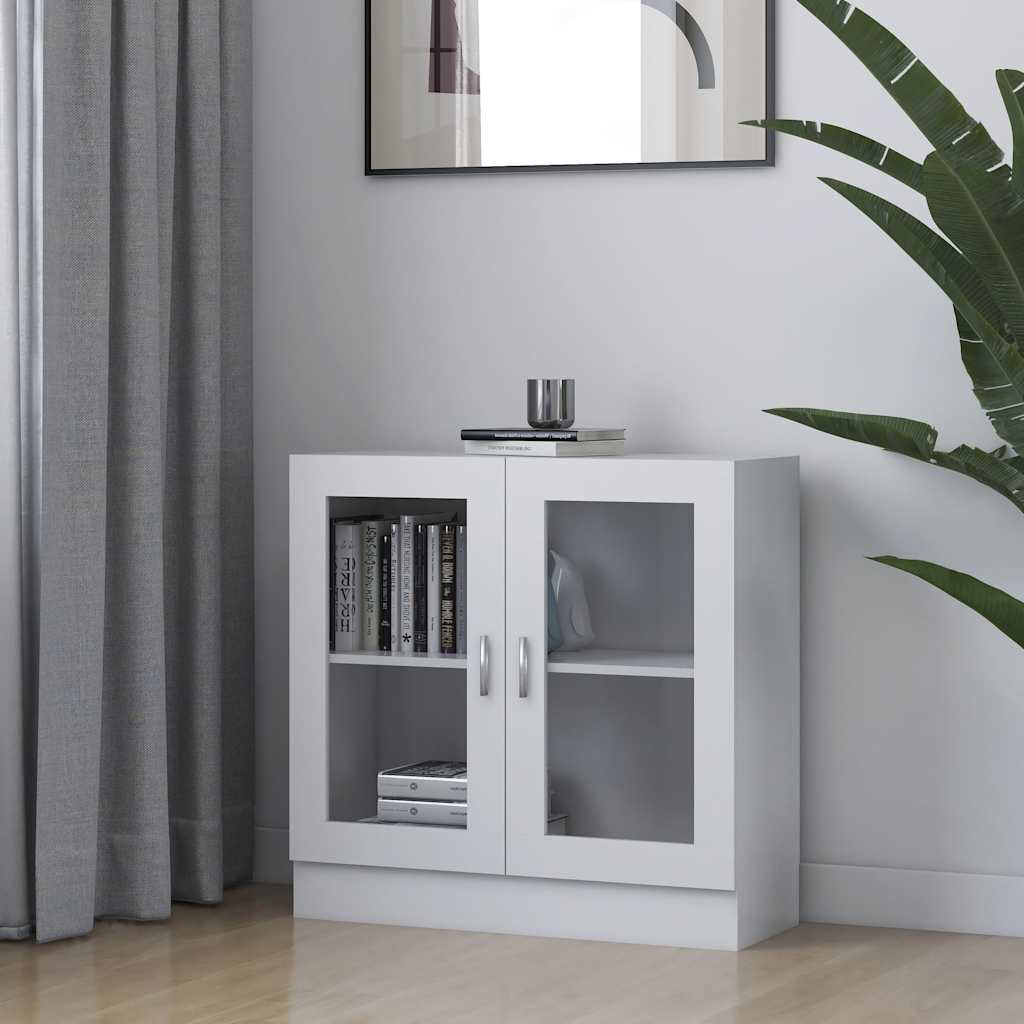 Armoire à vitrine Blanc 82,5x30,5x80 cm Bois d'ingénierie - XIOS