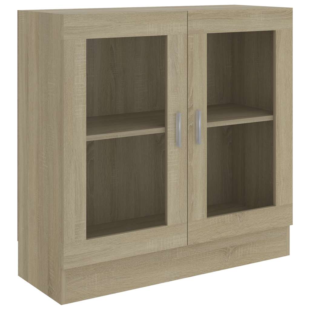 Armoire à vitrine Chêne sonoma 82,5x30,5x80cm Bois d'ingénierie - XIOS