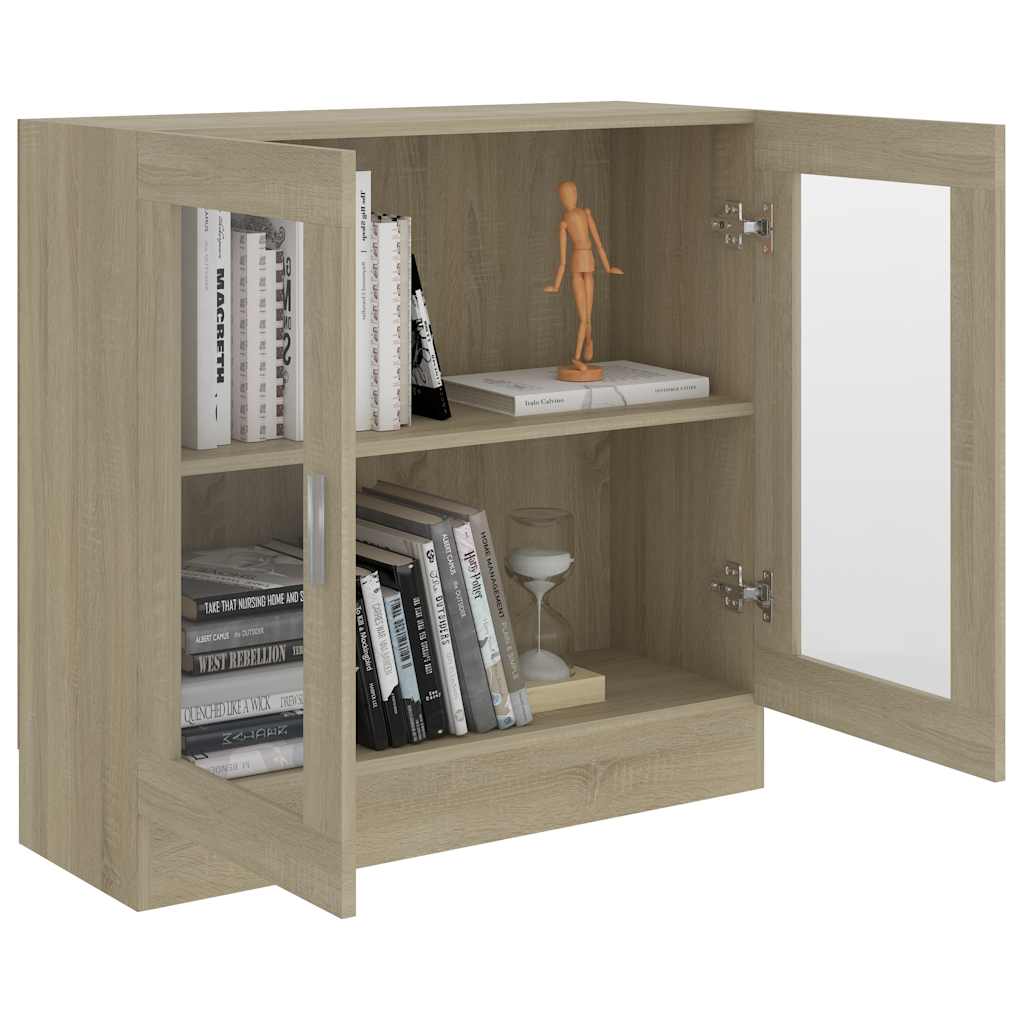 Armoire à vitrine Chêne sonoma 82,5x30,5x80cm Bois d'ingénierie - XIOS