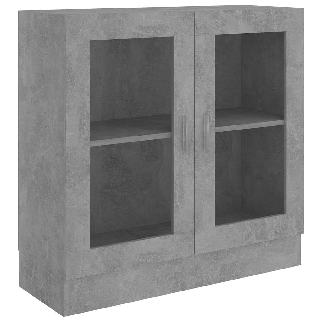 Armoire à vitrine Gris béton 82,5x30,5x80 cm Bois d'ingénierie - XIOS