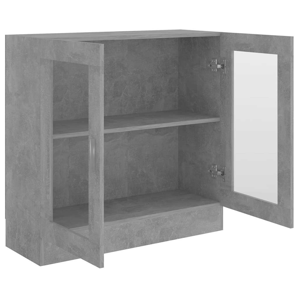 Armoire à vitrine Gris béton 82,5x30,5x80 cm Bois d'ingénierie - XIOS