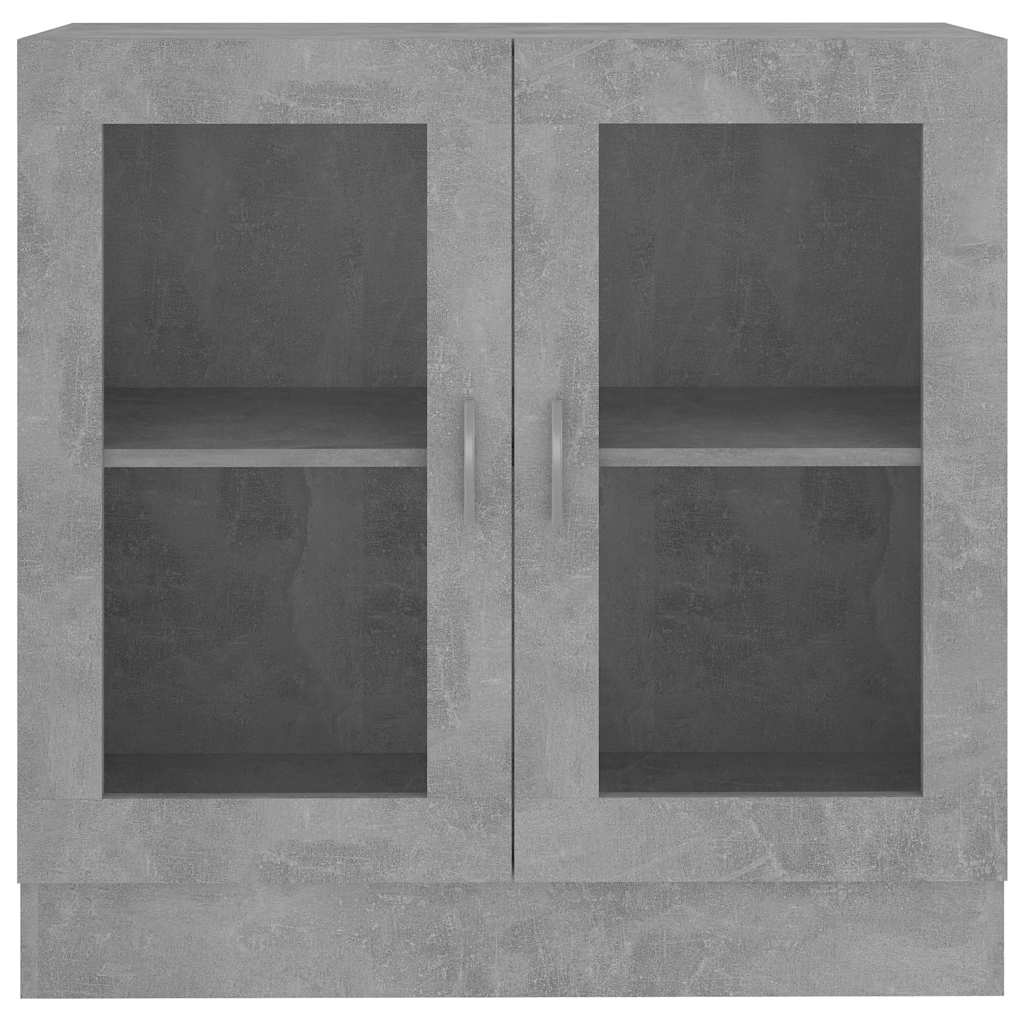 Armoire à vitrine Gris béton 82,5x30,5x80 cm Bois d'ingénierie - XIOS
