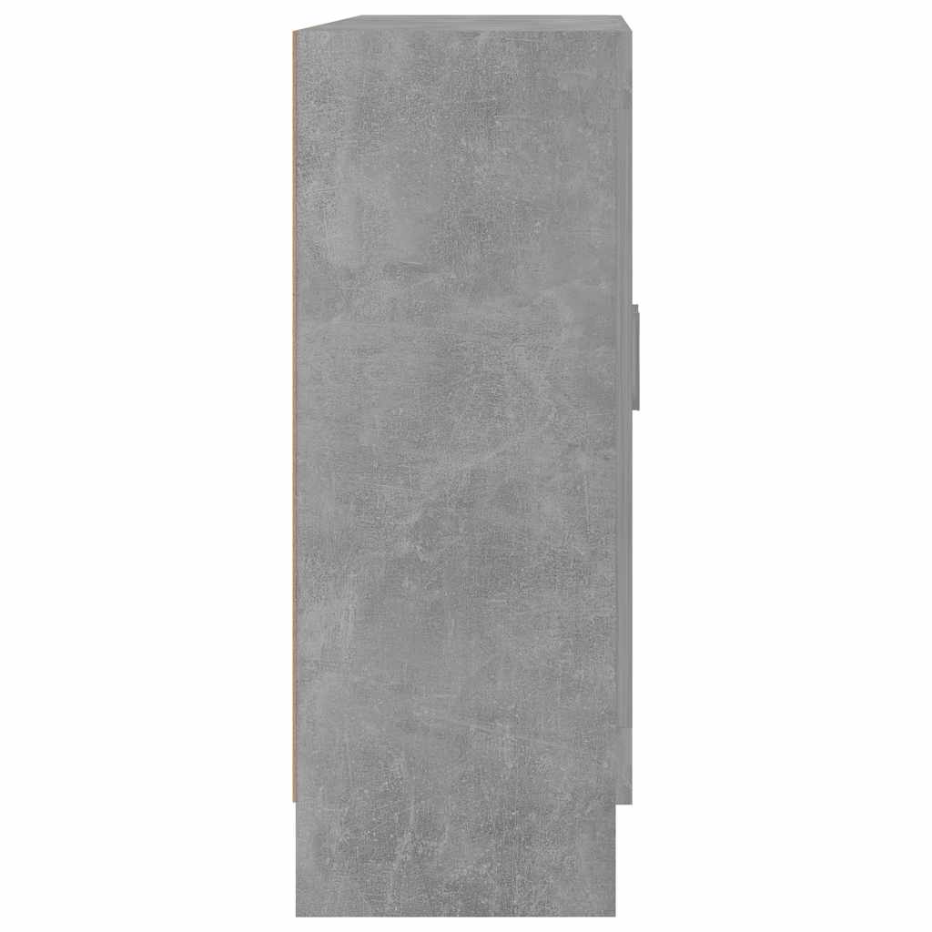 Armoire à vitrine Gris béton 82,5x30,5x80 cm Bois d'ingénierie - XIOS