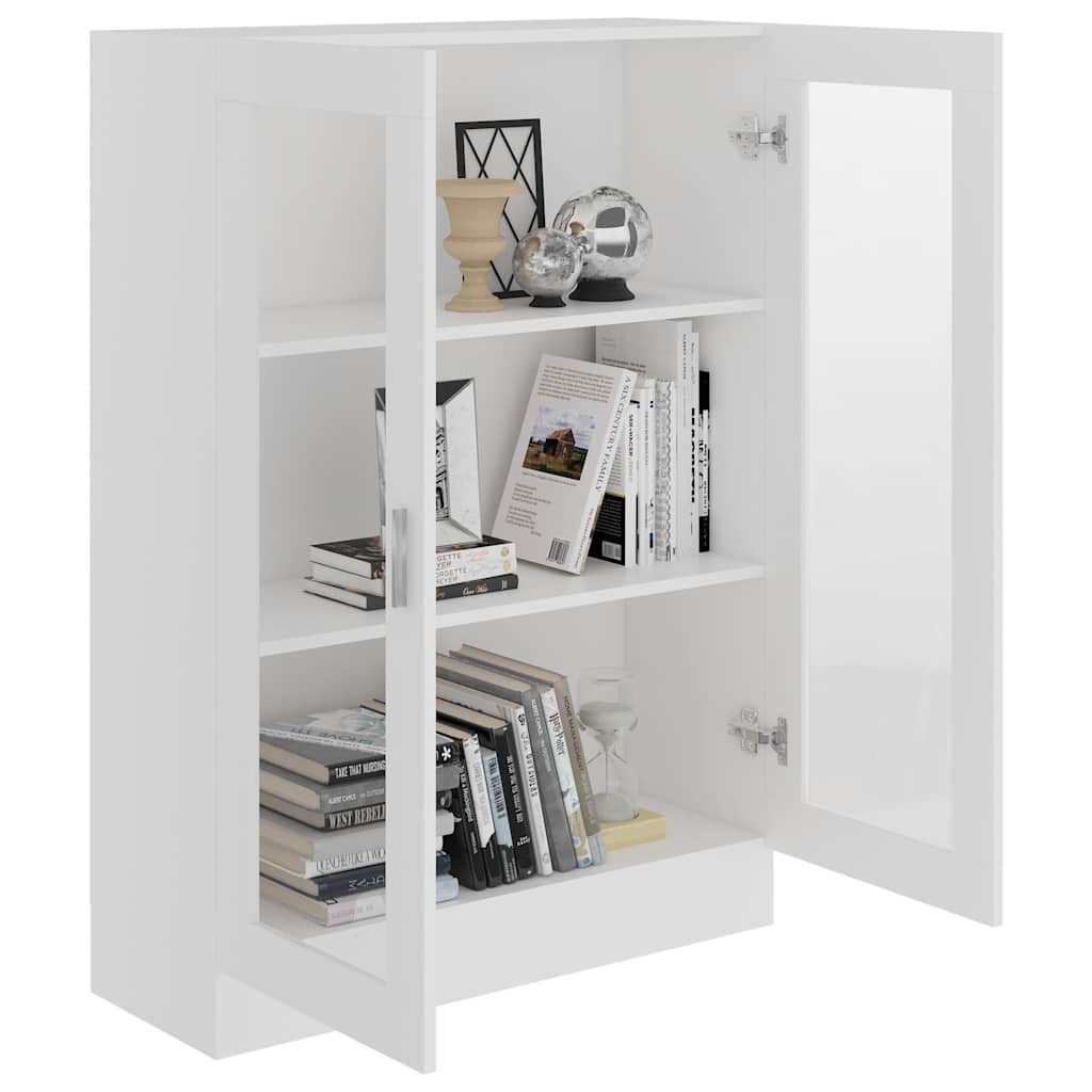 Armoire à vitrine Blanc 82,5x30,5x115 cm Bois d'ingénierie - XIOS