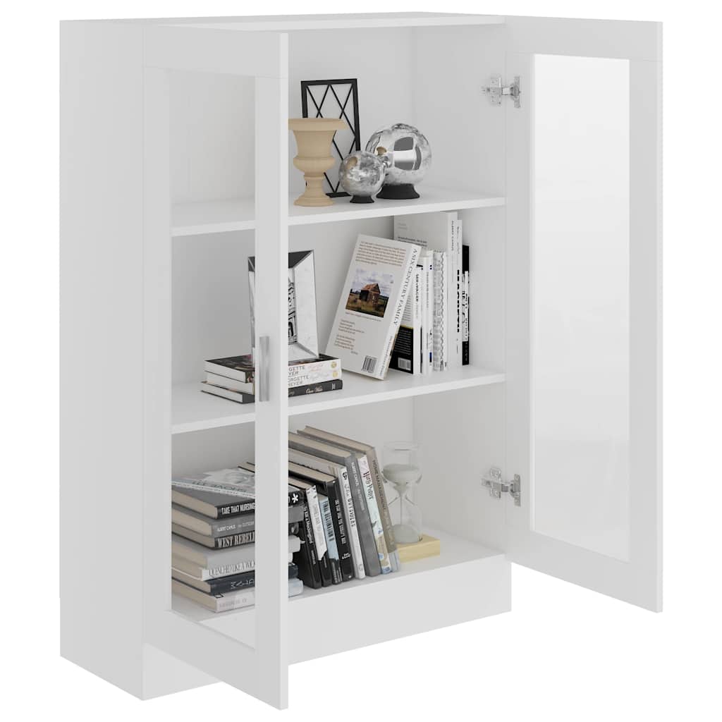 Armoire à vitrine Blanc 82,5x30,5x115 cm Bois d'ingénierie - XIOS