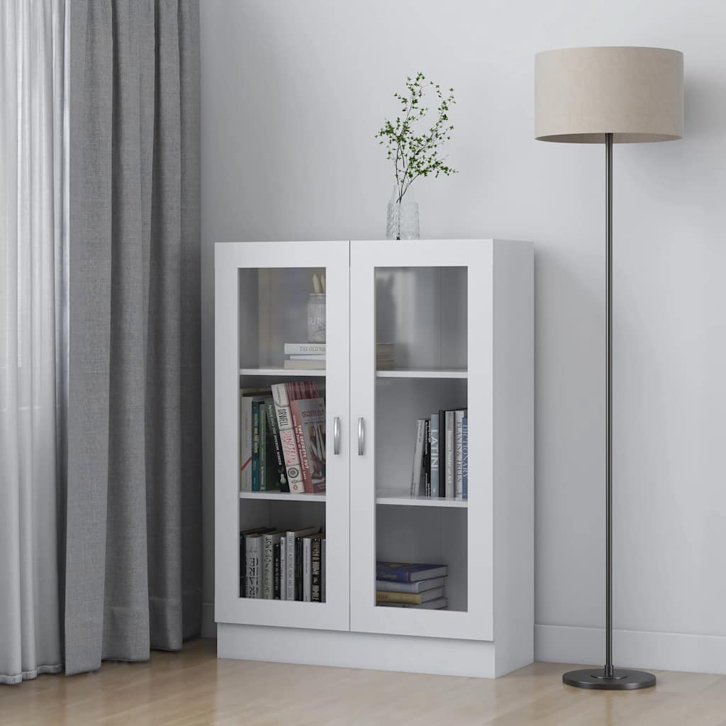Armoire à vitrine Blanc 82,5x30,5x115 cm Bois d'ingénierie