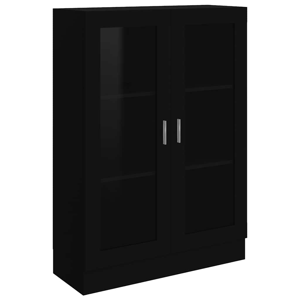 Armoire à vitrine Noir 82,5x30,5x115 cm Bois d'ingénierie - XIOS