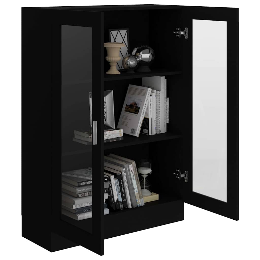 Armoire à vitrine Noir 82,5x30,5x115 cm Bois d'ingénierie - XIOS