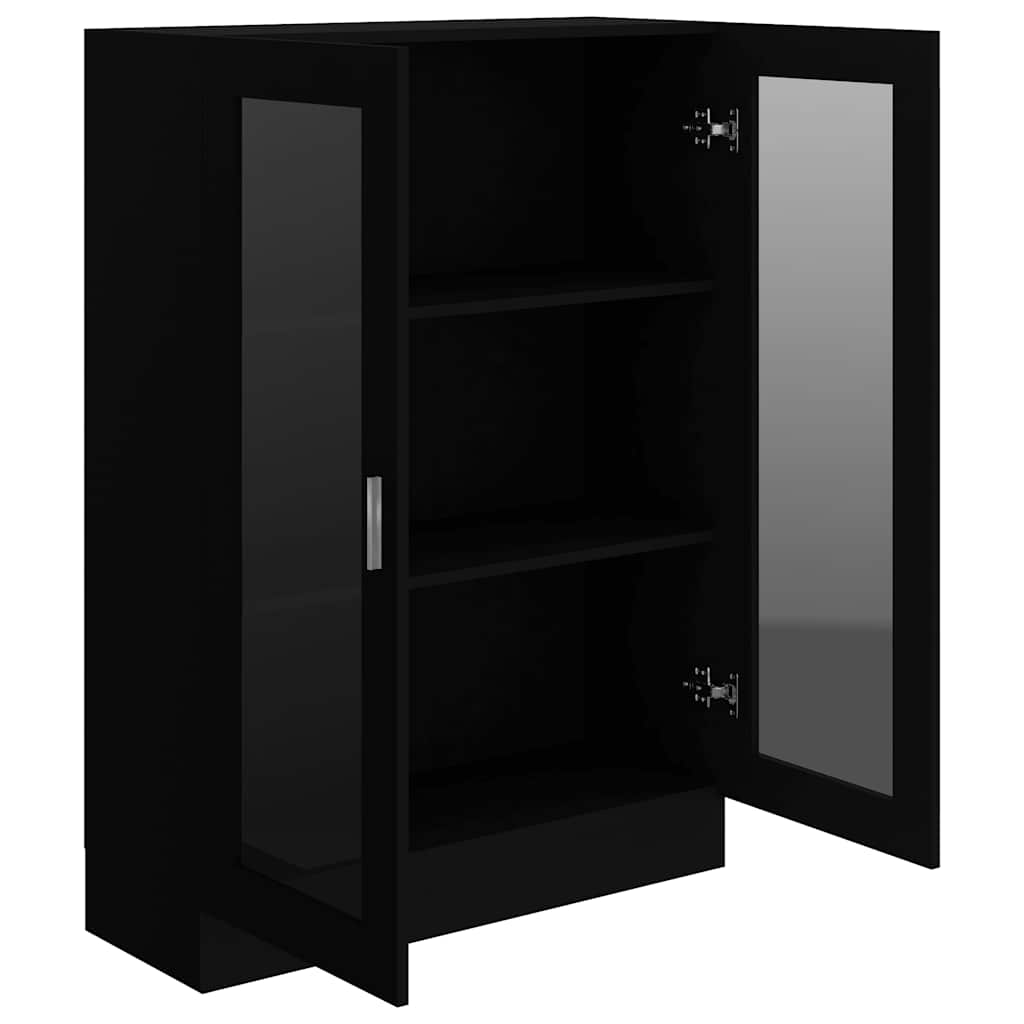 Armoire à vitrine Noir 82,5x30,5x115 cm Bois d'ingénierie - XIOS