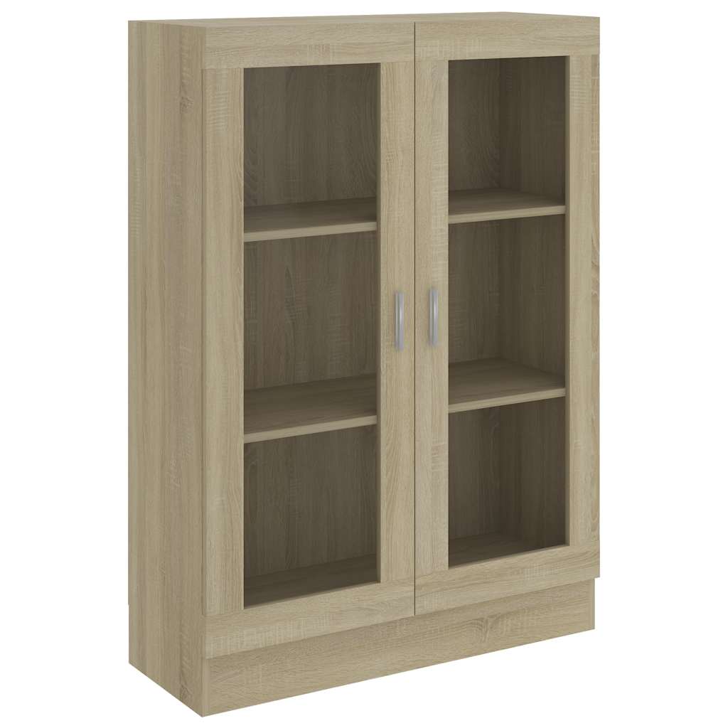 Armoire à vitrine Chêne sonoma 82,5x30,5x115 cm Bois ingénierie - XIOS