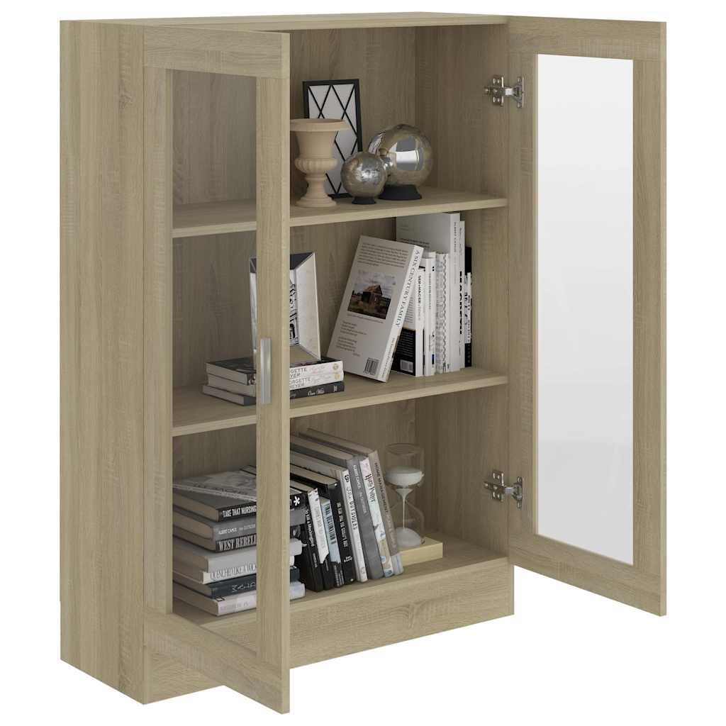 Armoire à vitrine Chêne sonoma 82,5x30,5x115 cm Bois ingénierie - XIOS
