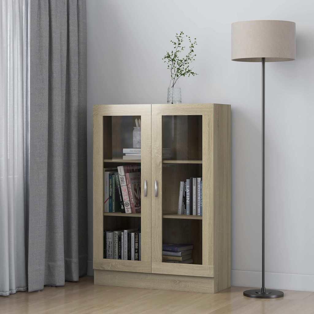 Armoire à vitrine Chêne sonoma 82,5x30,5x115 cm Bois ingénierie - XIOS