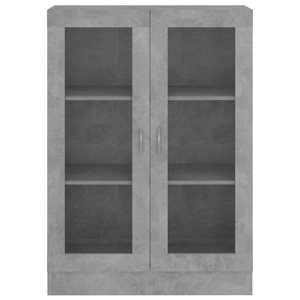 Armoire à vitrine Gris béton 82,5x30,5x115 cm Bois d'ingénierie - XIOS
