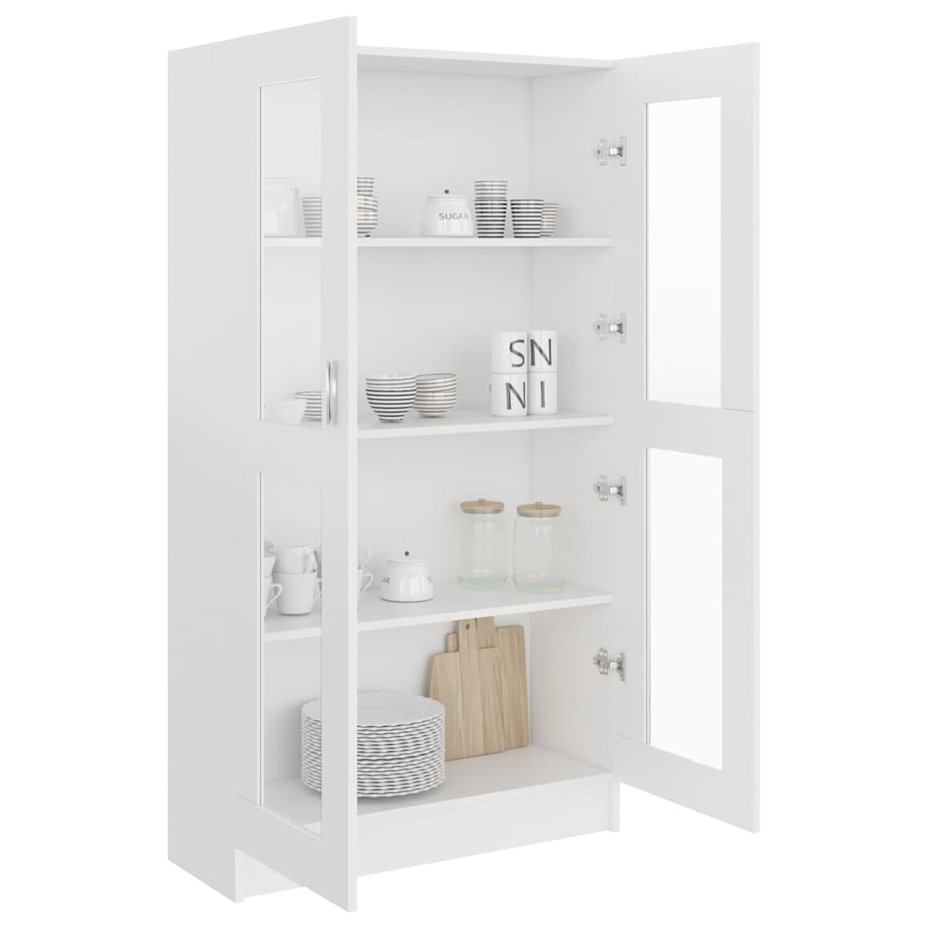 Armoire à vitrine Blanc 82,5x30,5x150 cm Bois d'ingénierie - XIOS