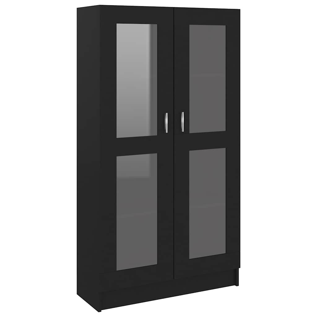 Armoire à vitrine Noir 82,5x30,5x150 cm Bois d'ingénierie - XIOS
