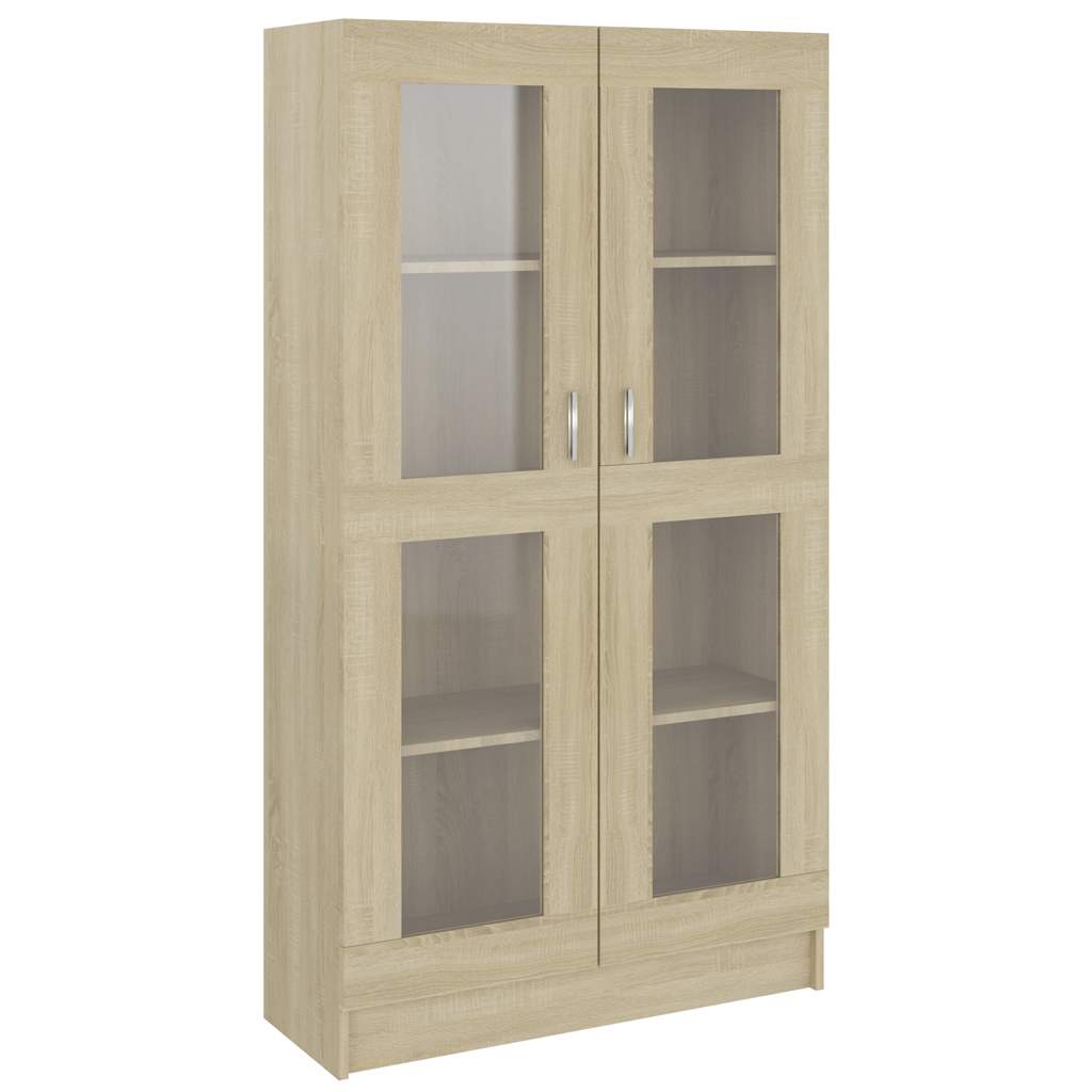 Armoire à vitrine Chêne sonoma 82,5x30,5x150 cm Bois ingénierie - XIOS